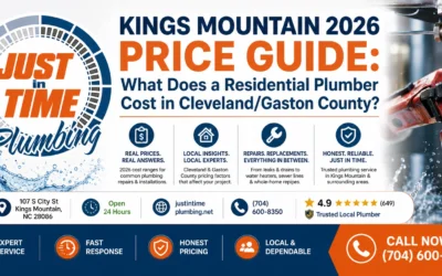 Kings Mountain 2026 Price Guide: What Does a Residential Plumber Cost in Cleveland/Gaston County?