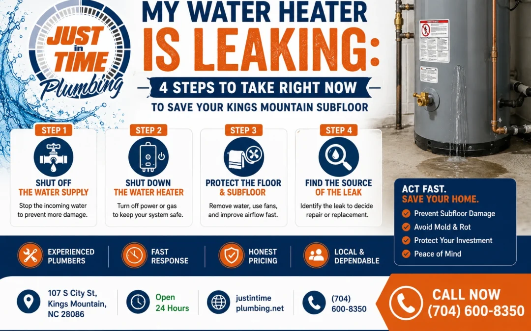 My Water Heater Is Leaking: 4 Steps to Take Right Now to Save Your Kings Mountain Subfloor