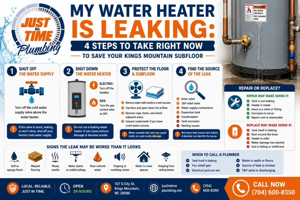 water heater is leaking